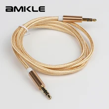 Amkle 3.5mm Male to Male AUX Cable for iPhone 6 6S Car MP3 MP4 Headphone Speaker AUX Cable 3.5 mm Jack Audio Cable 1m