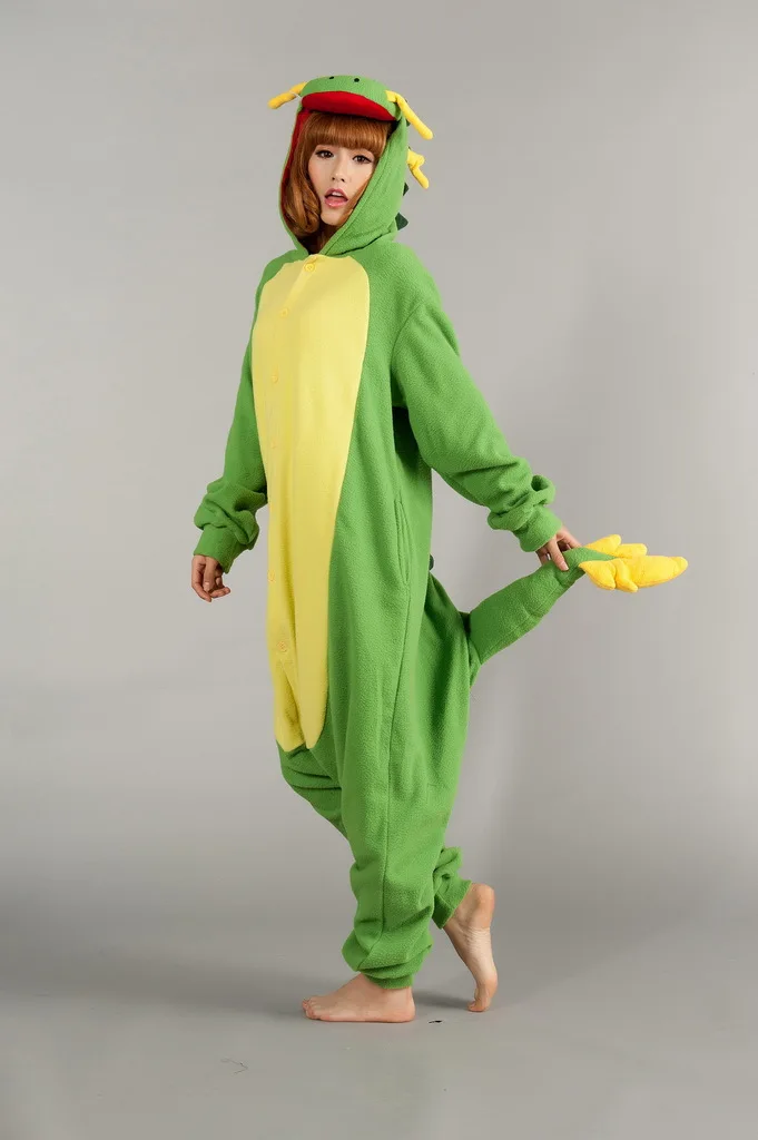 Vestido Green Dragon onesies Animal Cosplay pajamas Sleepwear For Women