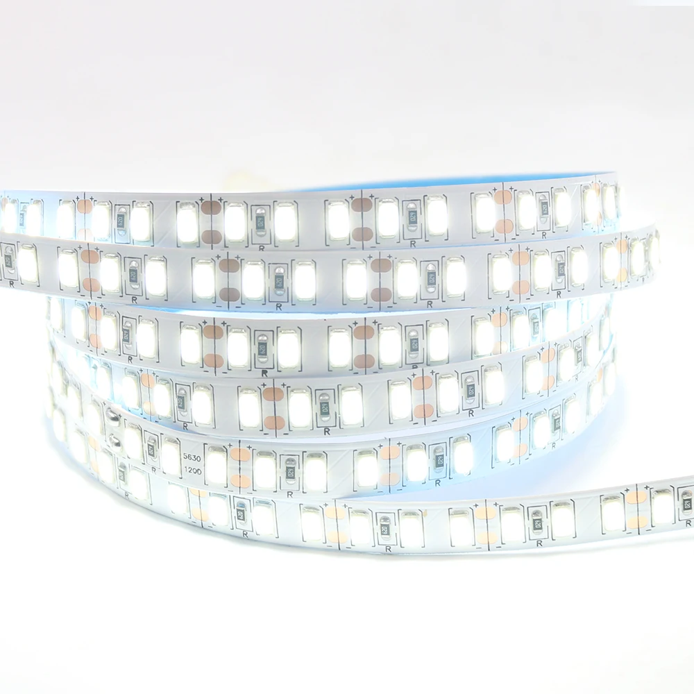 Супер яркий 5630 Светодиодные полосы 120led/м, 5 м холодный белый/теплый белый гибкие светодиодные ленты 5730 не водонепроницаемый RGB светодиодные полосы украшения светильник 12V Epistar