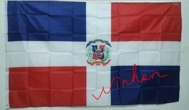 shipping3ftx5ft hangingflag полиэстер Доминиканская Республика Национальный Баннер наружный внутренний 150x90 см большой флаг для торжества - Цвет: Красный