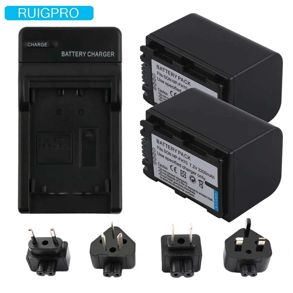 

RP2x NP-FH60, NP-FH70 FH30 FH40 FH50 FH60 FH70 Battery+USB Charger for Sony AC-VQH10 HDR-CX500V, DCR-SX41,HC21 DVD103, HDR-SR12.