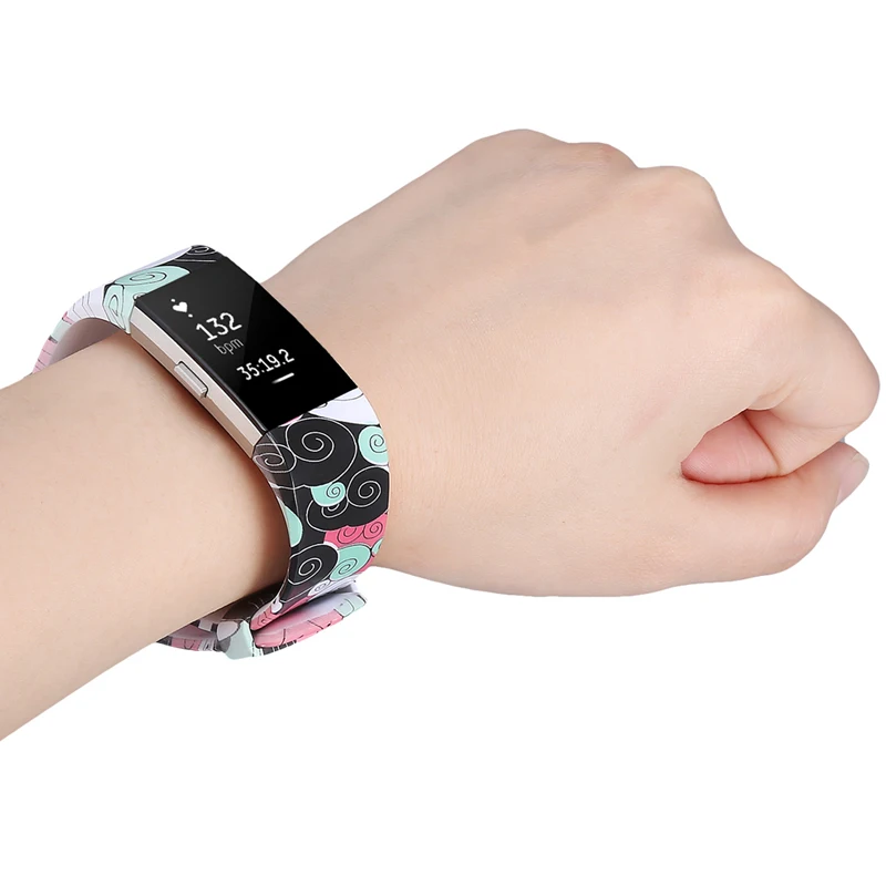 Fashion Soft Wrist for Fitbit Charge 2 Fitness Health Bracelet Smart Strap for Fit bit Watch Band Sports Wristband Accessories