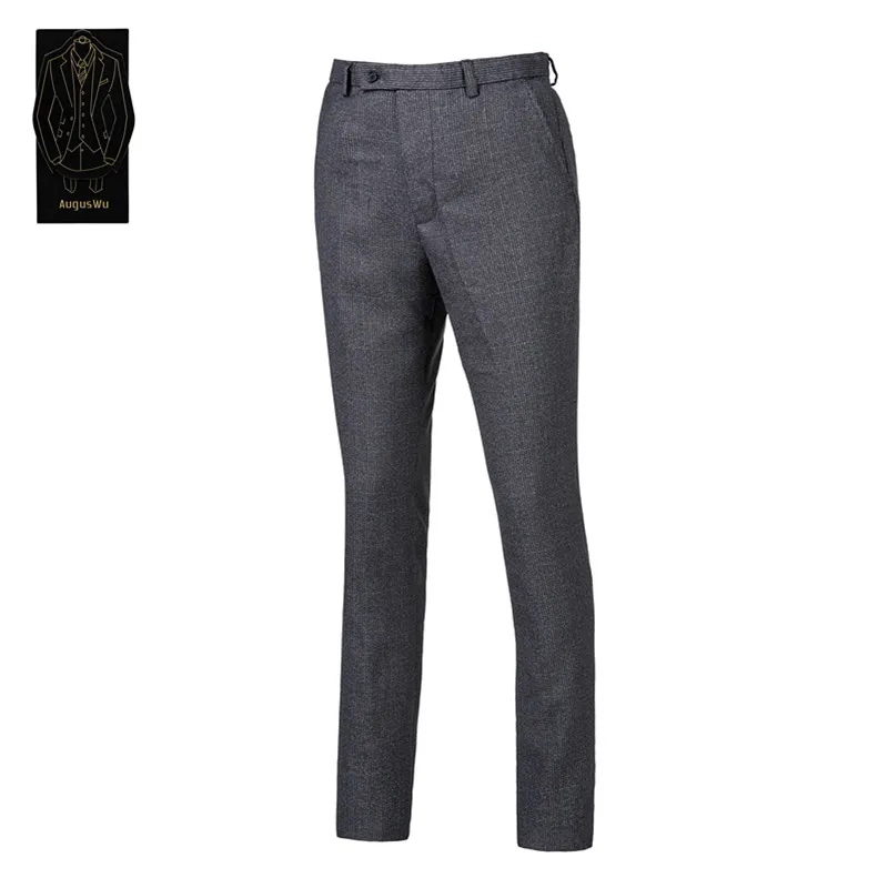 

High-end atmosphere men's suit pants men's wool blend fashion slim suit pants men's business formal suit pants