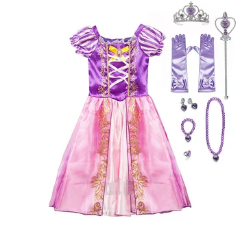 

Girls Princess Rapunzel Dress for Age 2 3 4 5 6 7 8 Kids Role Play Tangled Cosplay Costume Childen Birthday Carnival Party Frock