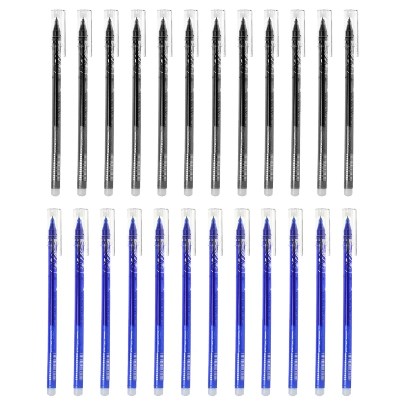 

12pcs 0.38mm Erasable Gel Pen With Blue Black Refills School Office Stationery