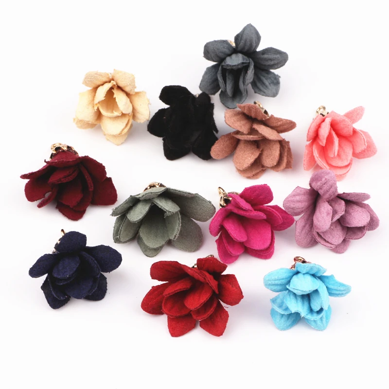 100pcs Suede Tassel For Keychain Cellphone Straps Jewelry Charms,24mm Leather Tassels With Plated Gold Metal Cap Diy Accessories
