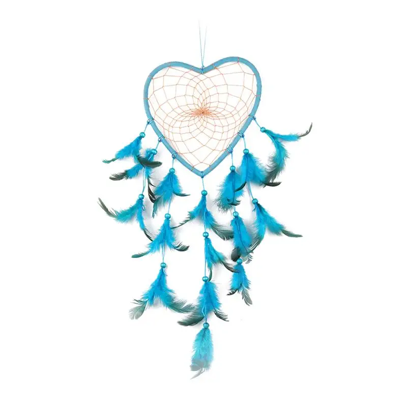 

Feather Dream Catcher Heart Shape Wind Chime Wall Hanging Ornament For Wedding Party Baby Room Home Decoration A3