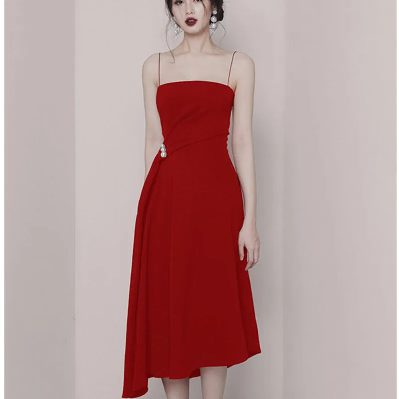 

SMTHMA 2019 New Summer Fashion Designer Runway Dress Women's Spaghetti Strap Sexy backless Asymmetry Party Dress
