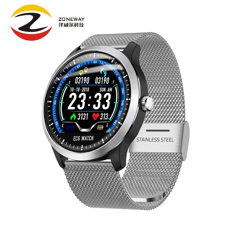 

N58 ECG PPG Smart Bracelet 1.22Inch Colorful Display Heart Rate Blood Pressure Sleep Monitore Smart Tracker For Ios PK Miband 3