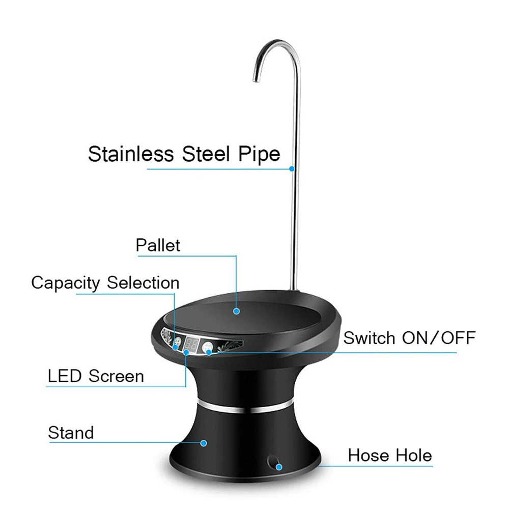 Natural Cold Water Dispensador De Agua Bottle Pumping Universal Desktop USB Rechargeable Water Dispenser Electric Water Pump