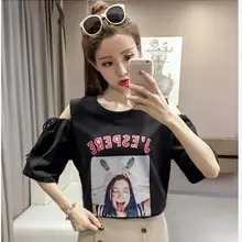В Новинка г. хан издание печатается аватары Off-The-Shoulder футболки свободную рубашку Джокер пальто студенток