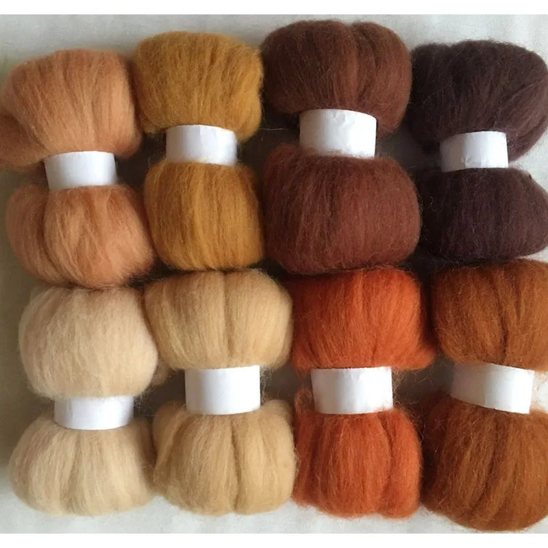 WFPFBEC FELT merino sheep wool fiber needle felting wool roving for