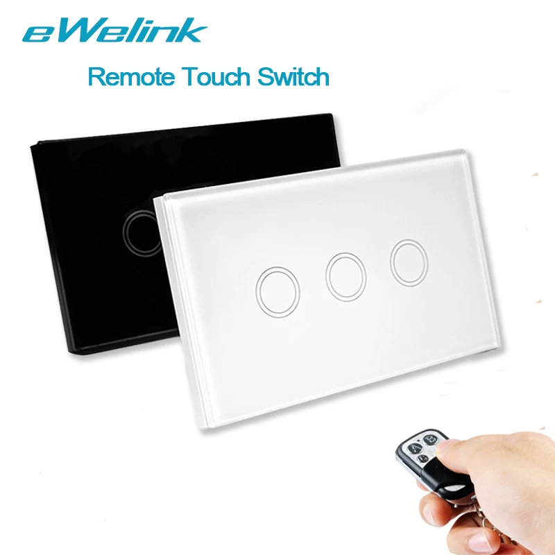 US Standard eWelink Remote Control Switch 3 Gang 1 Way ,RF433 Smart