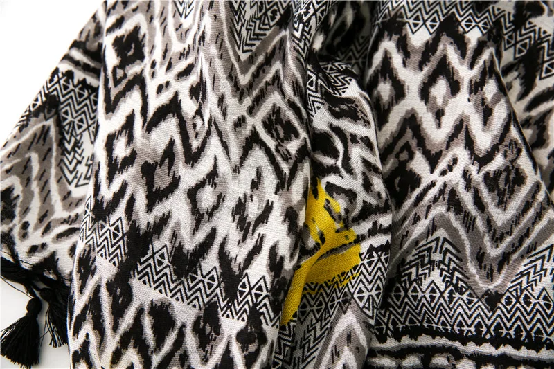Женский модный геометрический полосатый шарф из вискозы от Aztec этнический женский шарф Bufandas мусульманский хиджаб 180*100 см