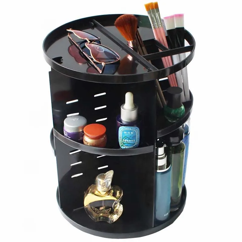 Large Capacity 360 Degree Rotating Makeup Organizer Adjustable Multi-Function Cosmetics Storage Box | Дом и сад