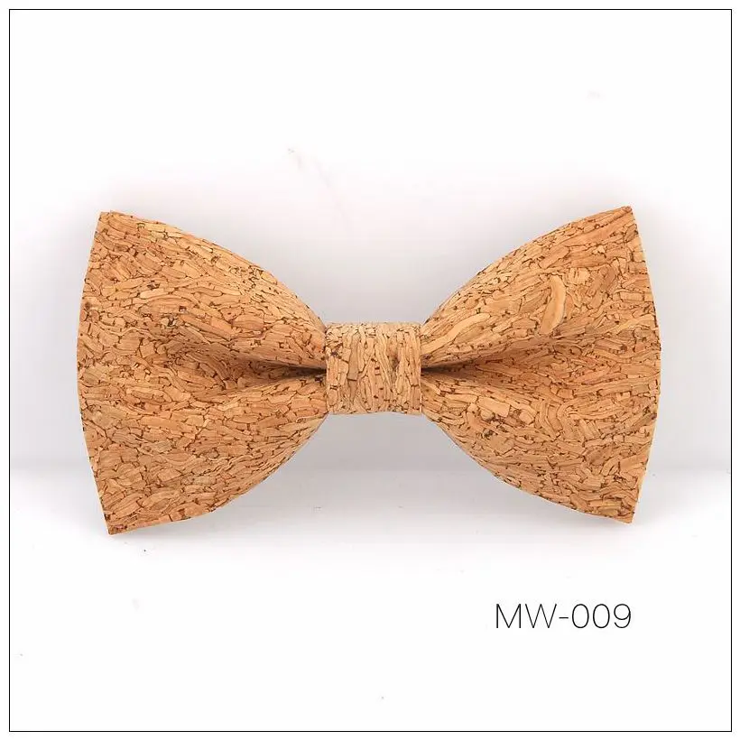 Пробка деревянный галстук-бабочка галстуки Мужская Новинка ручной работы твердый галстук-бабочка для мужчин свадебные аксессуары для вечеринок галстук - Цвет: MW-009