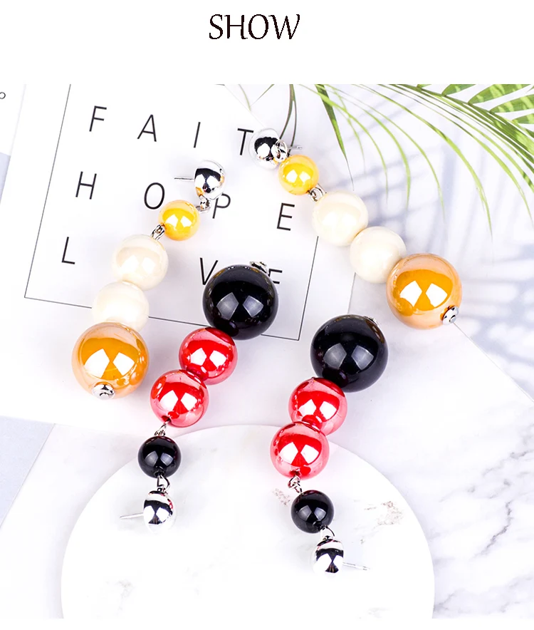 YUQINQIN Trendy Drop Earrings for Women 2018 Statement Acrylic Long Online Dangling Earings Fashion Elegant Resin Party Earring (6)