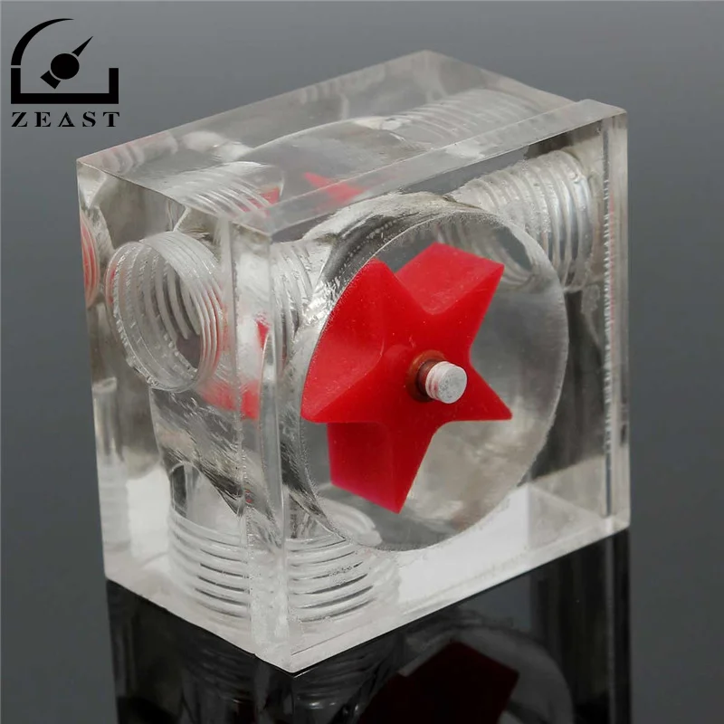 

Water Cooling Flow Meter Acrylic 3 Ways G1/4 Threaded Without Barb New Arrival High Quality