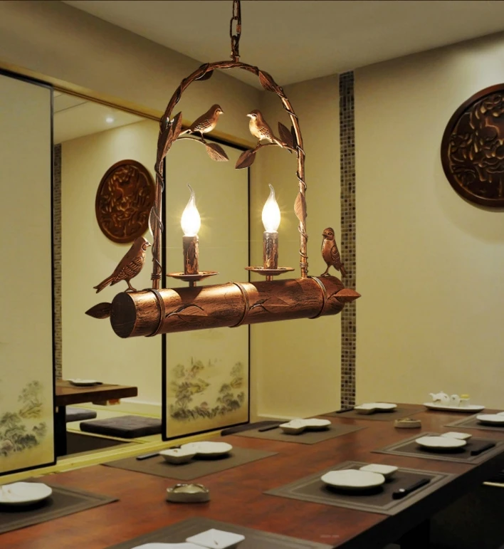 

Chandelier Birds Terrace Birdie Chandeliers Lighting American Vintage Bar Coffee House Iron Antique Creative Bar Light