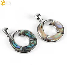 CSJA ожерелье для женщин мужчин подарок на день рождения Мода Спираль натуральный Abalone Paua Швабра оболочки ювелирные изделия лучший друг подарок Bijoux E466