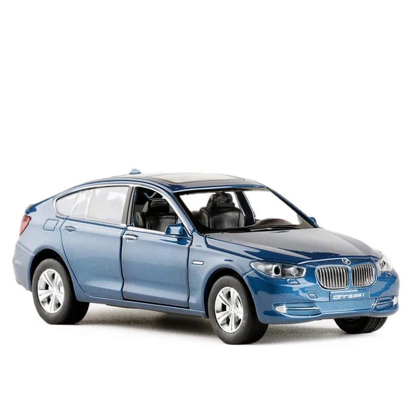 1:32 GT 535i SUV симулятор игрушечный автомобиль сплав для модели тянуть назад детские игрушки натуральная Лицензия коллекция подарок внедорожный автомобиль дети - Цвет: Синий