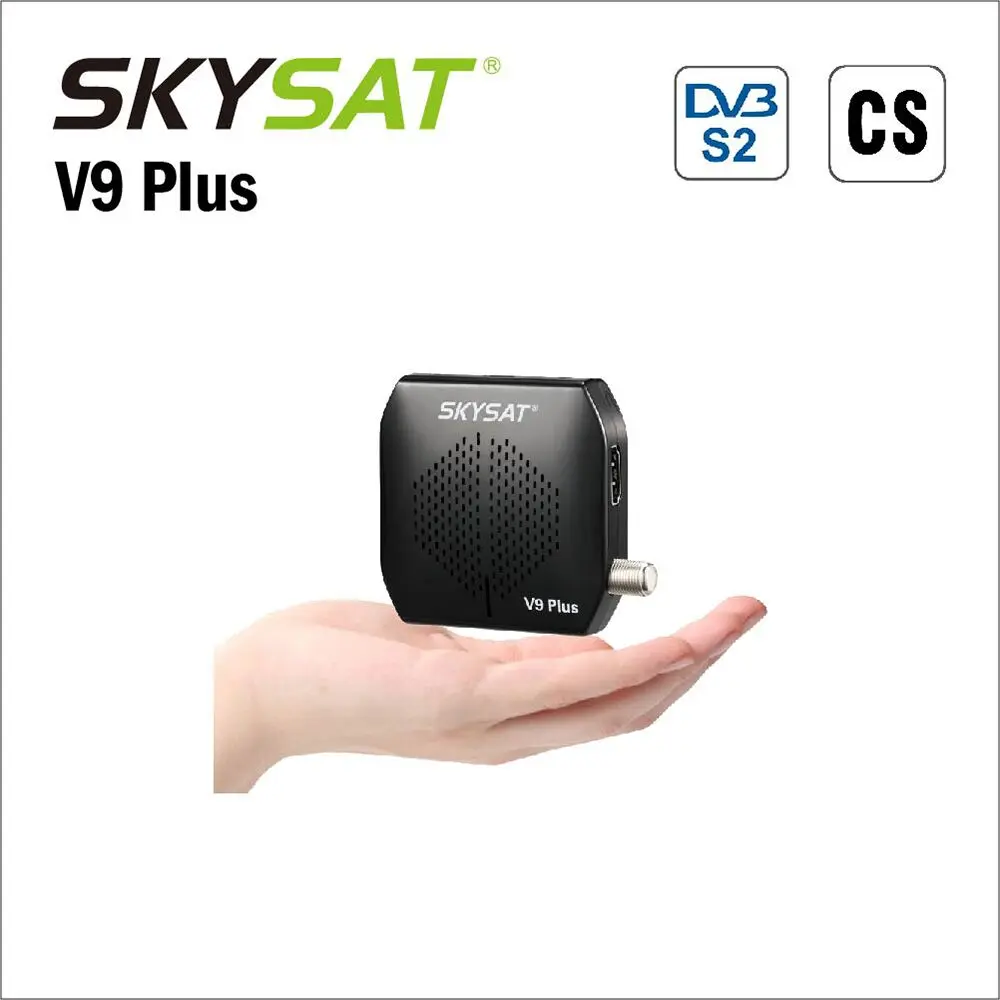 

SKYSAT V9 Plus super mini DVB-S2 Receiver support smooth CCCamd Newcamd powervu Biss WiFi 3G Youtube USB PVR CS Set Top Box