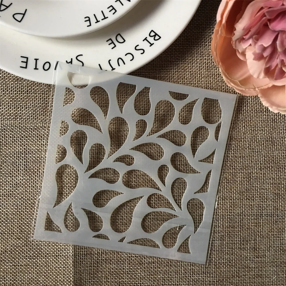 

Hot 13cm Waterdrop Water DIY Layering Stencils Wall Painting Scrapbook Coloring Embossing Album Decorative Card Template