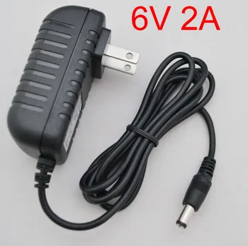 

500PCS High quality DC 6V 2A IC program AC 100V-240V Converter Switching power adapter 2000mA Supply US Plug DC 5.5mm x 2.1mm