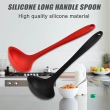 Силиконовая ложка для супа термостойкая с длинной ручкой Совок Кухонные принадлежности MJJ88