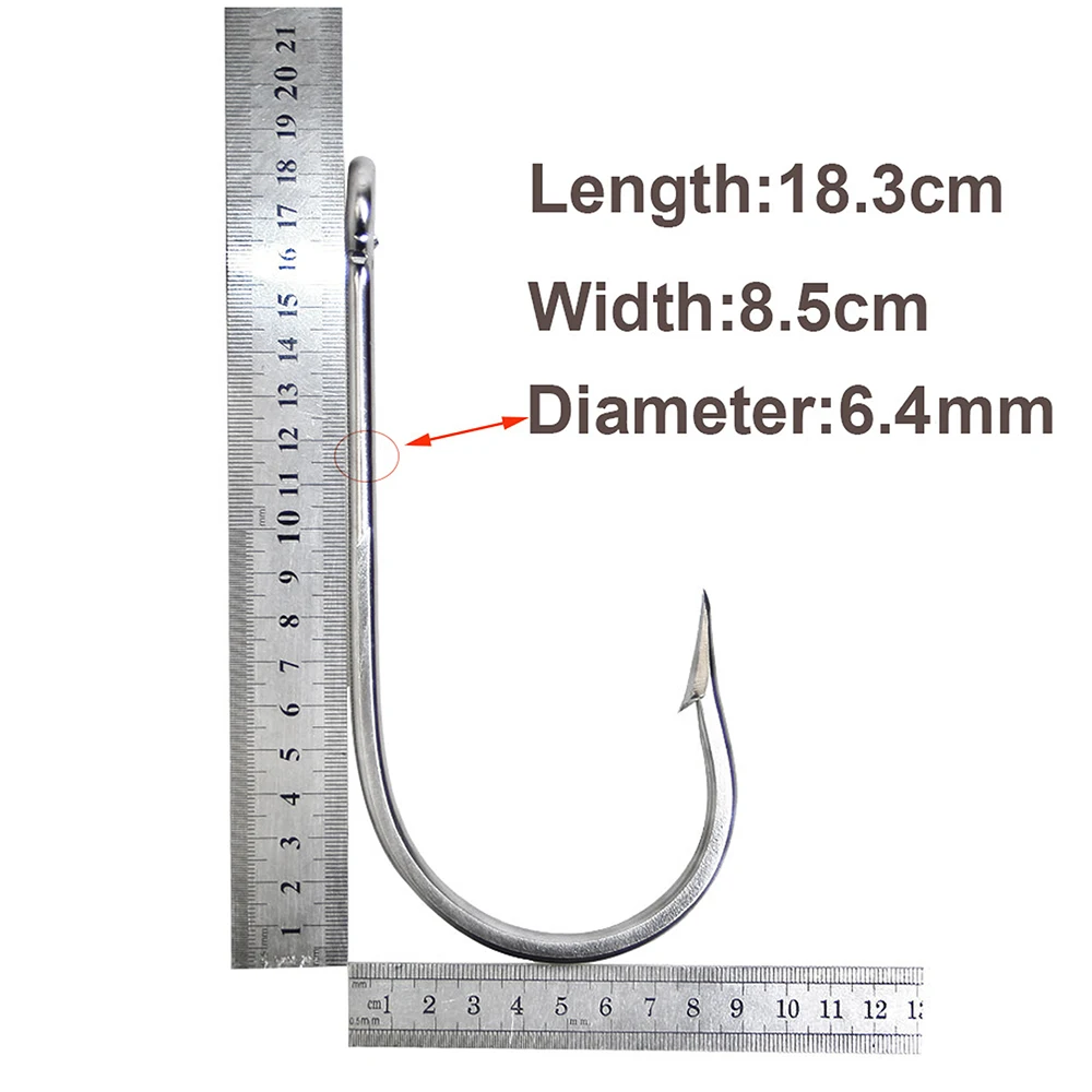 Легко ловить Размер 18/0 из нержавеющей стали рыболовный крючок акула большая сильная Толстая большая игра рыба тунец рыболовный крючок