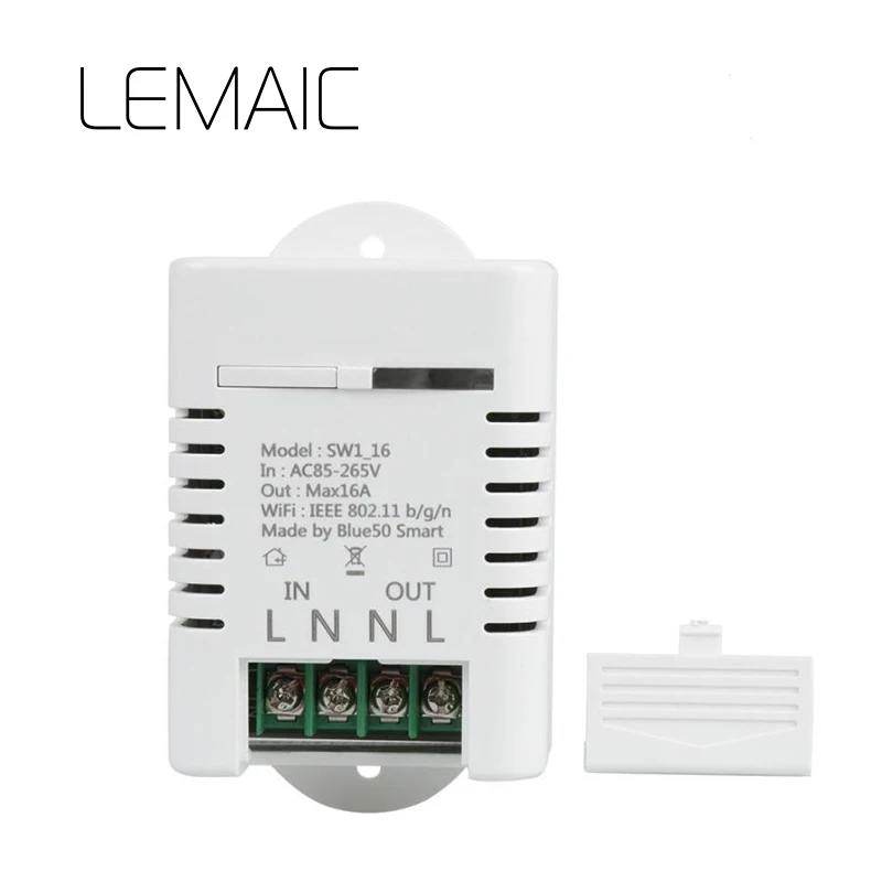 LEMAIC Wireless Wifi Switch For U-Home Automation Relay Module 16A 90-250V 220V for IOS Android Remote Controller S2 | Обустройство