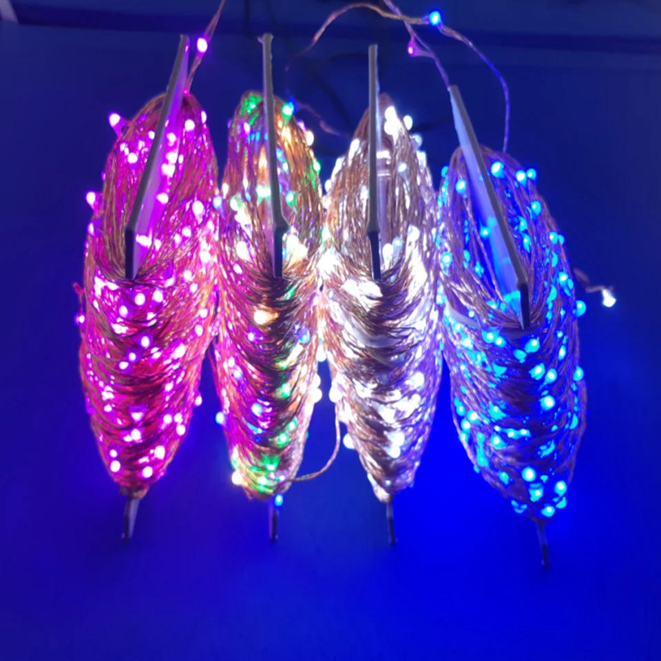 

1/2/5/10 10-100 LEDs silver Wire LED String Lamp Christmas Garland Fairy lights For Indoor New Year Xmas Wedding Decoration