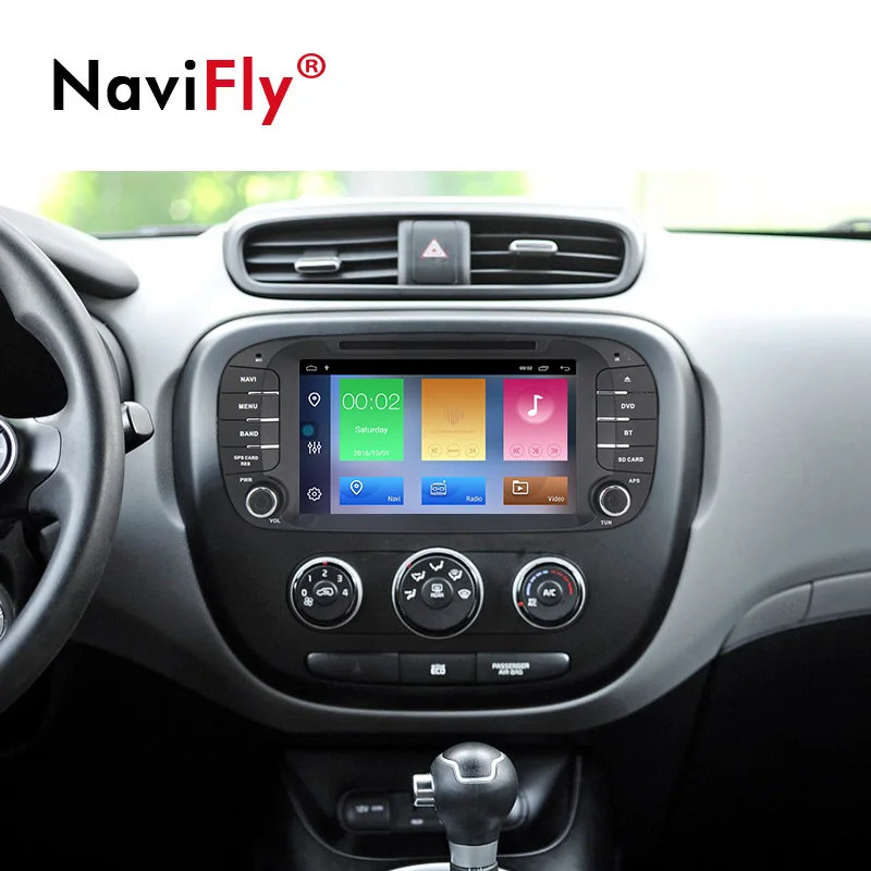 Top Android 9.1 Car dvd radio For Kia Soul 2014 2015 2016 2017 Multimedia video Player Car Stereo Headunit WIFI RDS FM SD HD1024*600 2
