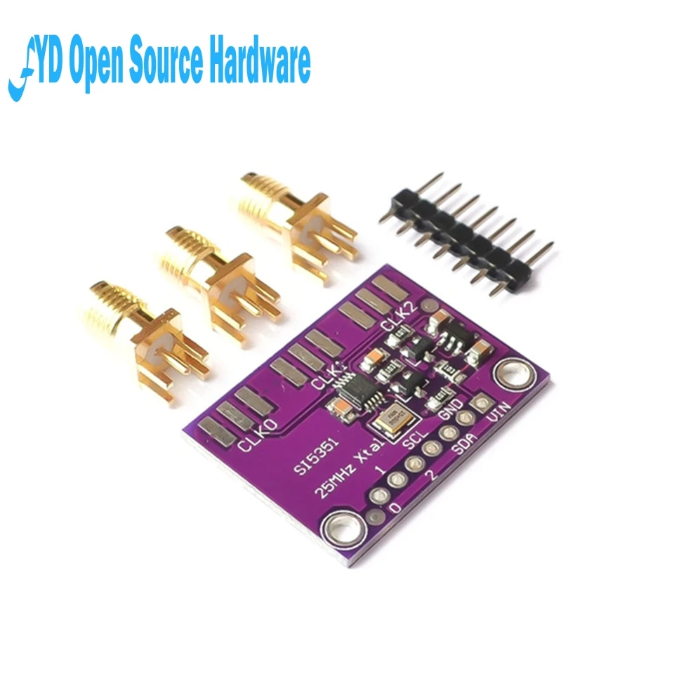 

DC 3V 5V CJMCU-5351 Si5351A Si5351 I2C Clock Generator Breakout Board Signal Generator PLL Clock Divider 8KHz-160MHz for Arduino