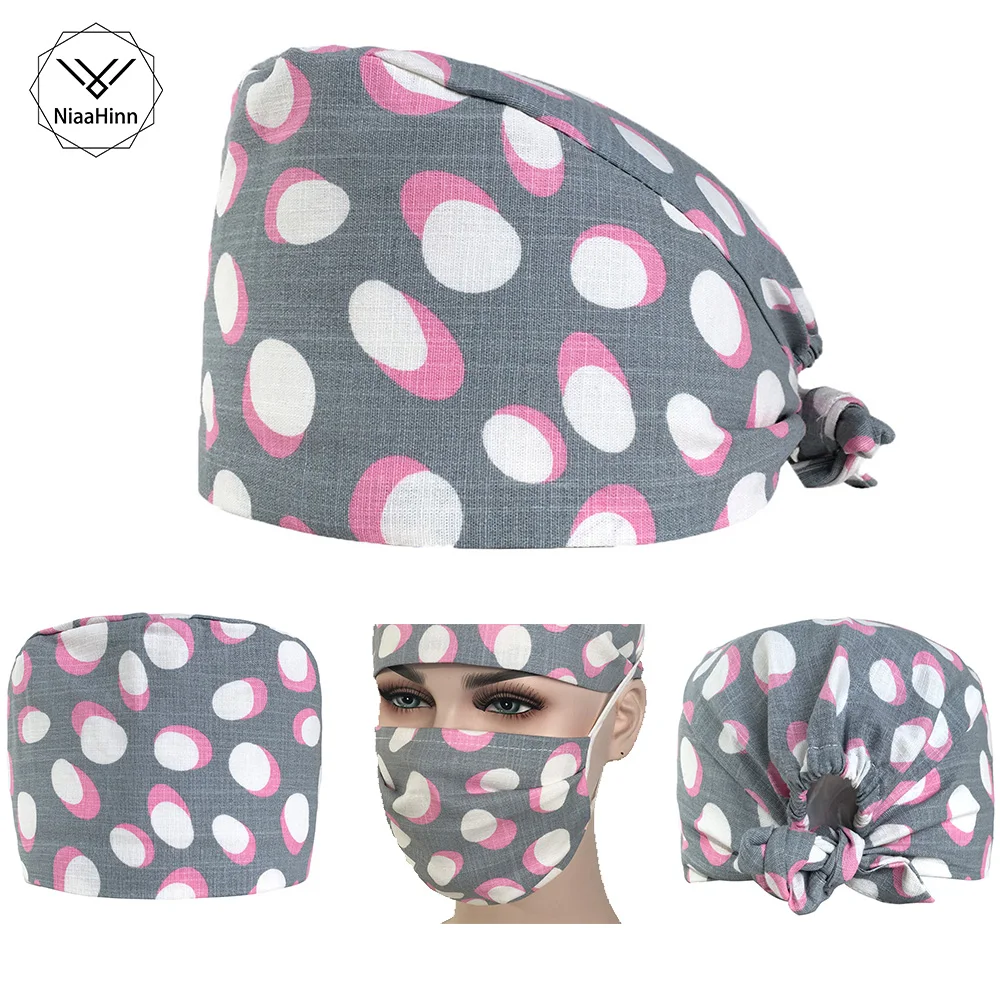 

women&men Medical surgical caps Dentistry hats Unisex adjustable operating pet hospital doctor nurse caps dental clinic work hat