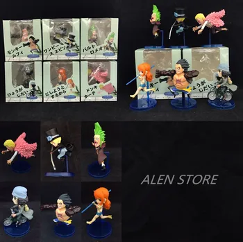 

6 Pcs/Set One Piece Action Figure Anime Franky Donquixote Doflamingo Luffy Gear 4 WCF Fight Classic Collection PVC Model