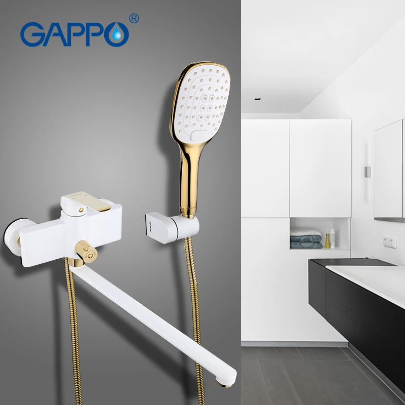 

GAPPO 1 set Wall Mounted Antique Brass Gold Plated Bathtub Faucet Mixer Restroom Sink Shower Faucets Tap Grifo in Hand shower
