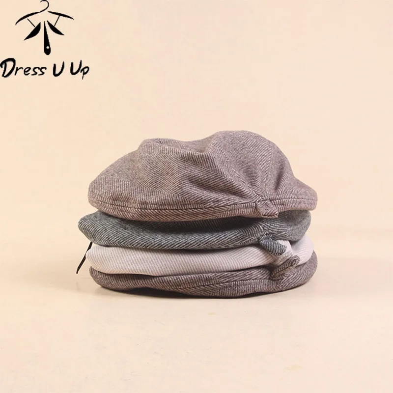 DRESSUUP берет женский осенне-зимний шерстяной тыквенный головной убор художественная Ретро маляр шляпа Газета мальчик зимние шапки для женщин
