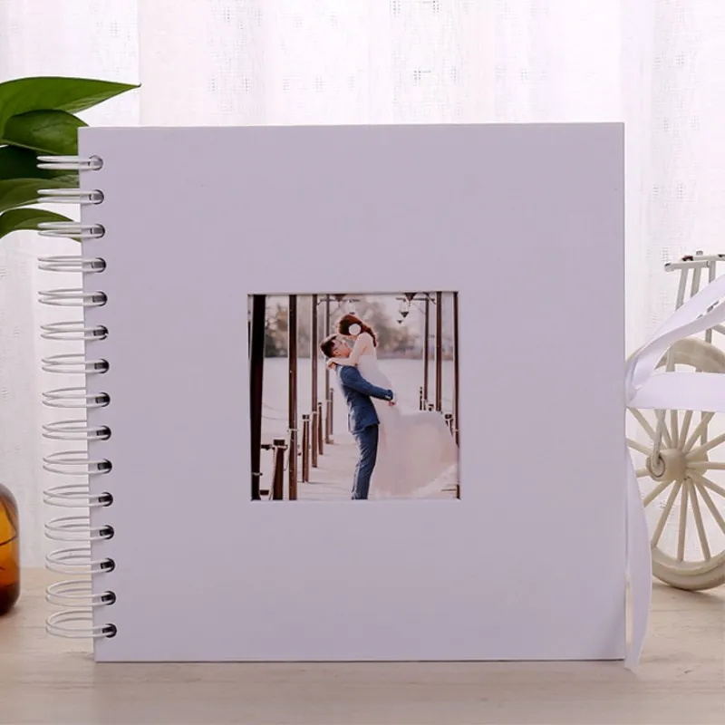 

Scrapbook Wedding Message Book White No Printed Bow DIY Album Family Couples Album