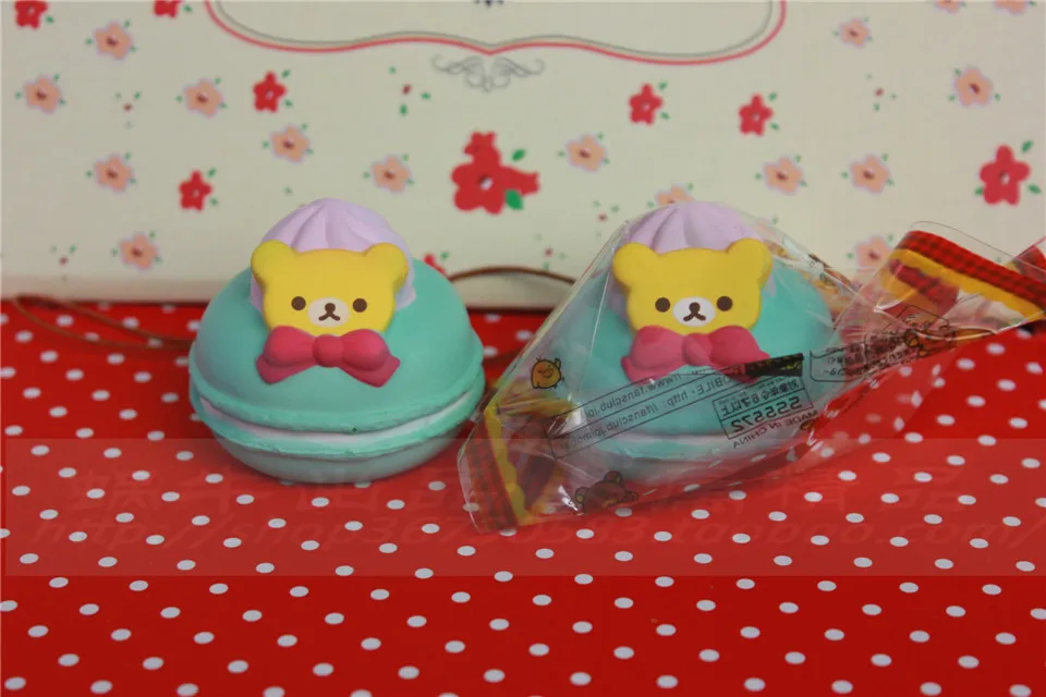 Оригинальная упаковка мягкая кавайная мягкая микс Rilakkuma queeze bun игрушка для сотового телефона san-X squishies Хлеб - Цвет: 4