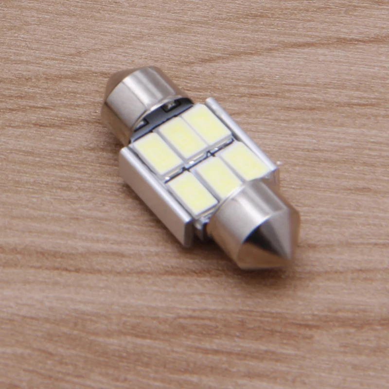 1 шт. автомобильная лампа гирлянда с двойным наконечником 5630 SMD 6 светодиодов 31 мм