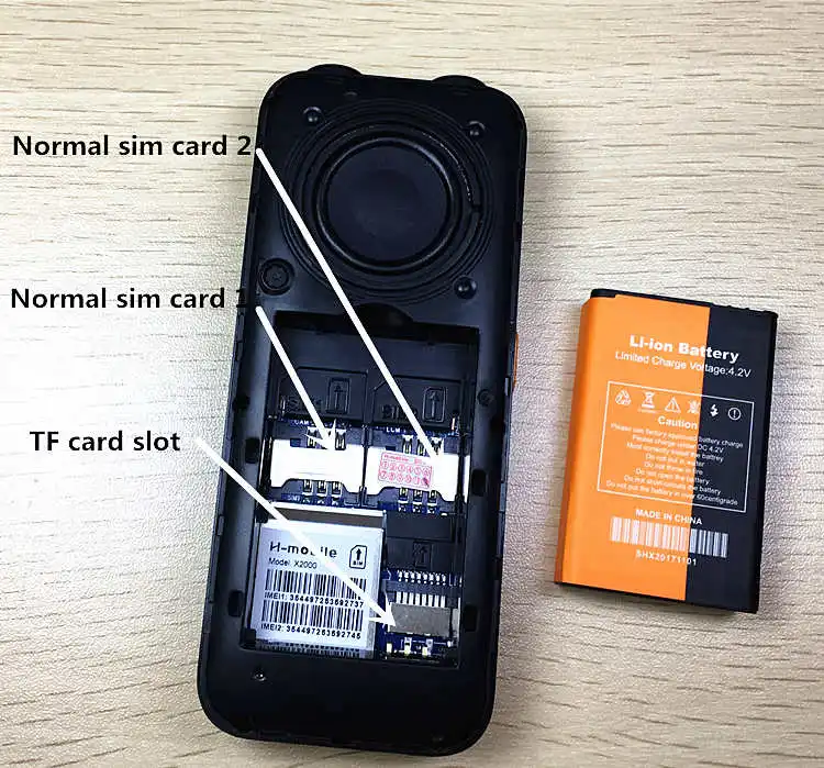 1 8 &quotэкран две Sim карты двойной режим ожидания большой 3D звук мобильный телефон H