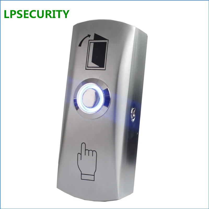 LPSECURITY NO COM  LED light Exit Button Exit Switch For Door Access Control System Door Push Exit Door Release Button Switch