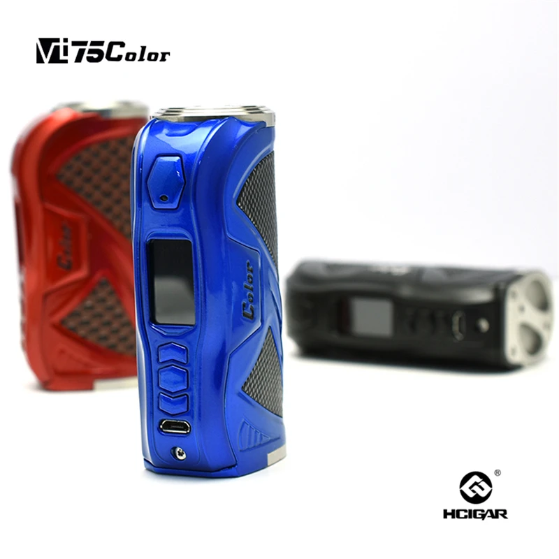 Новый оригинальный Hcigar vt75 Цвет поле mod экран TC электронная сигарета 75 Вт VAPE с