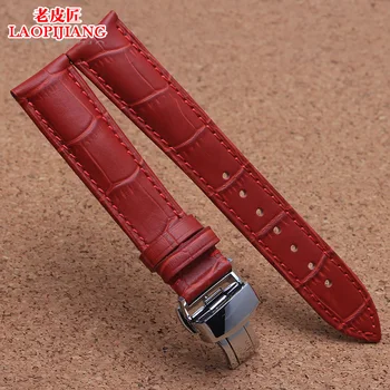 

Genuine Leather Watch strap 12mm 14mm 15mm 16mm 17mm 18mm 19mm 20mm 21mm 22mm 24mm watchband for men wemen red watch band