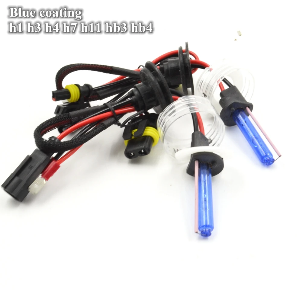 

2pcs h1 h4 h7 h11 hb3 hb4 blue coating deep blue hid xenon kit bulb auto lamp car headlight motorcycle replacement bulb modify