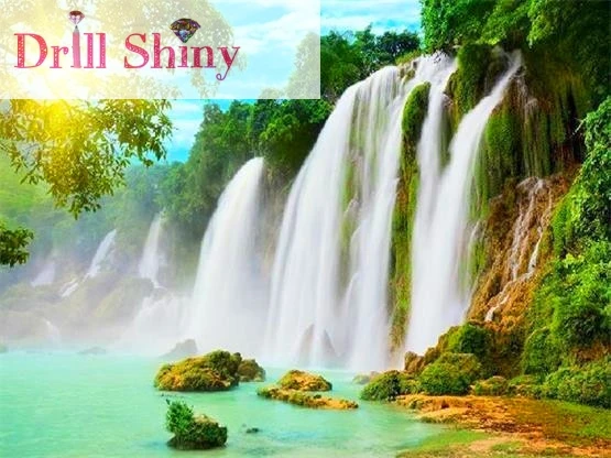 

Diy 5D Diamond Painting Full Square Mosaic Diamonds Waterfall Landscape Paintings Cross Stitch Embroidery Needlework Home Decor