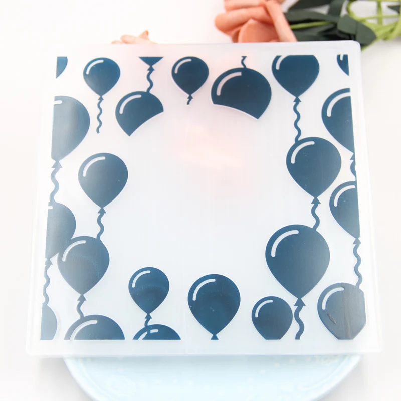 

KLJUYP Balloons Plastic Embossing Folders for DIY Scrapbooking Paper Craft/Card Making Decoration Supplies