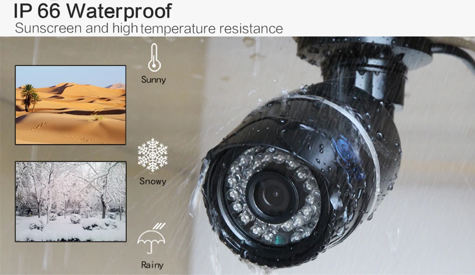 ZSVIDEO Surveillance Cameras POE CCTV Monitor IP Camera Outdoor Alarm System CCTV Camera Waterproof NVR  IR Night Vision Webcam (6)