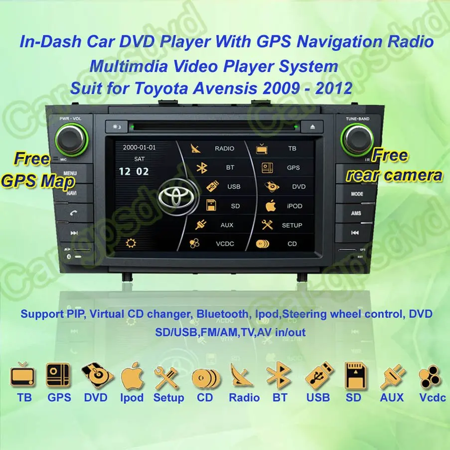 2009 2012 Toyota Avensis GPS Navigation DVD Player ,TV,Multimedia Video